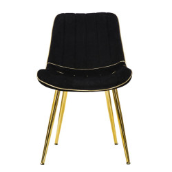 Chaises Paris Nera/Or (set de 2) – Un duo majestueux noir & doré (51×59×79 cm)
