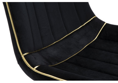 Chaises Paris Nera/Or (set de 2) – Un duo majestueux noir & doré (51×59×79 cm)