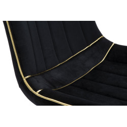 Chaises Paris Nera/Or (set de 2) – Un duo majestueux noir & doré (51×59×79 cm)