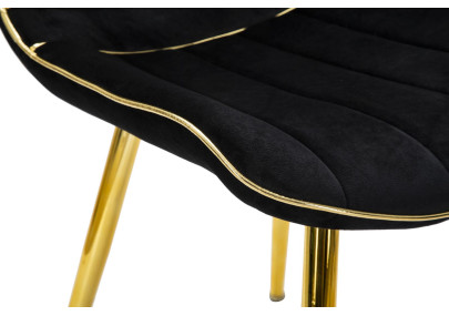 Chaises Paris Nera/Or (set de 2) – Un duo majestueux noir & doré (51×59×79 cm)