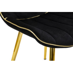 Chaises Paris Nera/Or (set de 2) – Un duo majestueux noir & doré (51×59×79 cm)