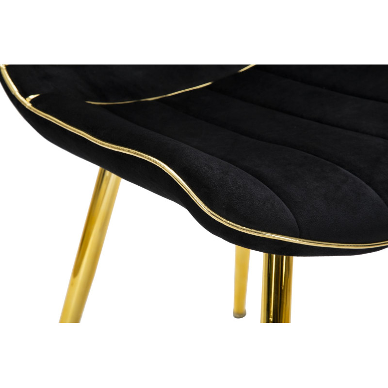 Chaises Paris Nera/Or (set de 2) – Un duo majestueux noir & doré (51×59×79 cm)