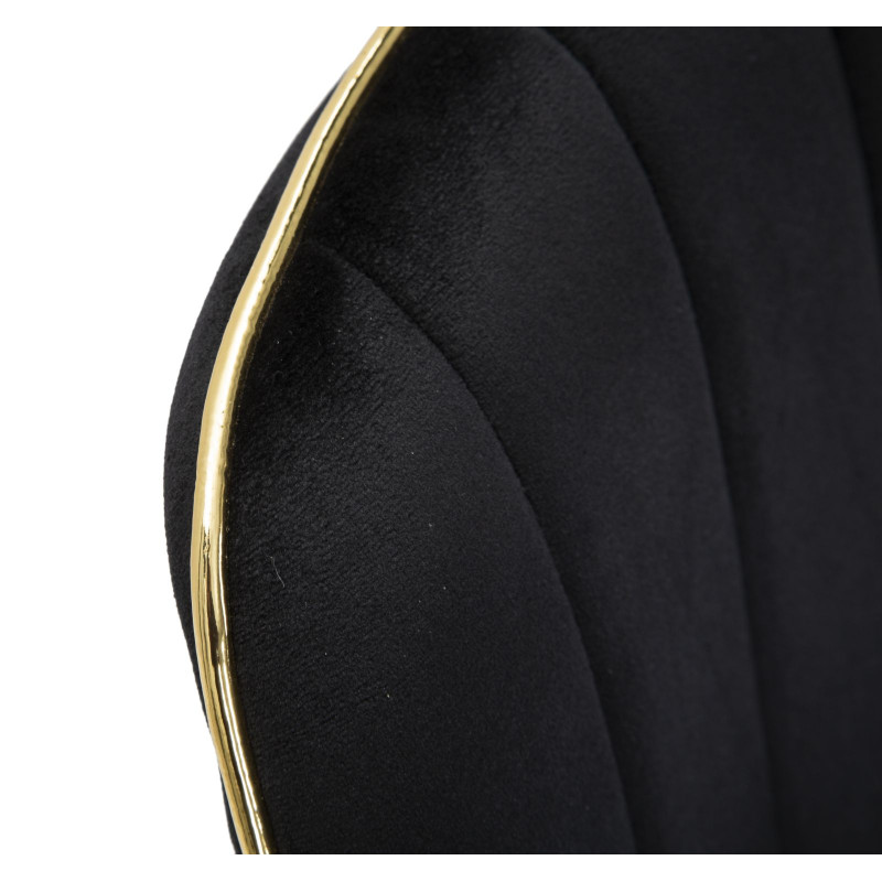 Chaises Paris Nera/Or (set de 2) – Un duo majestueux noir & doré (51×59×79 cm)