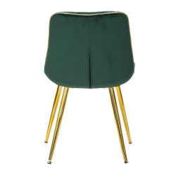 Chaises Paris Vert/Or (set de 2) – L’alliance précieuse du vert royal et de l’or (51×59×79 cm)