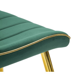 Chaises Paris Vert/Or (set de 2) – L’alliance précieuse du vert royal et de l’or (51×59×79 cm)