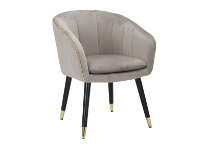 Fauteuil Paris Gris/Or – Subtil contraste pour une élégance urbaine (62×58×78 cm)