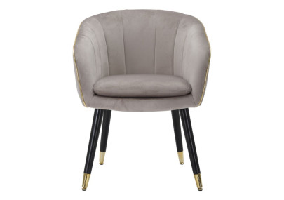 Fauteuil Paris Gris/Or – Subtil contraste pour une élégance urbaine (62×58×78 cm)