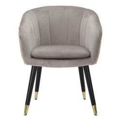 Fauteuil Paris Gris/Or – Subtil contraste pour une élégance urbaine (62×58×78 cm)