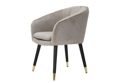 Fauteuil Paris Gris/Or – Subtil contraste pour une élégance urbaine (62×58×78 cm)