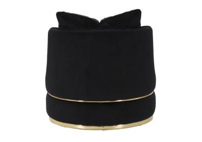 Fauteuil Paris Space Noir/Or – Prestige absolu en noir et or (Ø 84×72 cm)