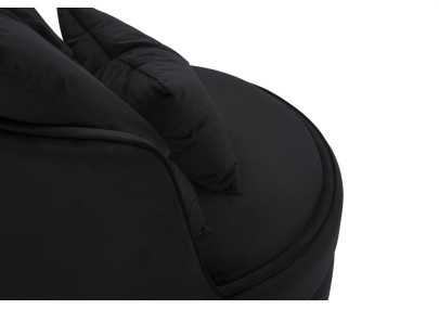 Fauteuil Paris Space Noir/Or – Prestige absolu en noir et or (Ø 84×72 cm)