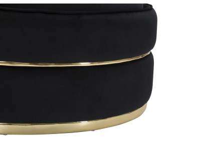 Fauteuil Paris Space Noir/Or – Prestige absolu en noir et or (Ø 84×72 cm)