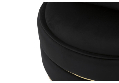 Fauteuil Paris Space Noir/Or – Prestige absolu en noir et or (Ø 84×72 cm)