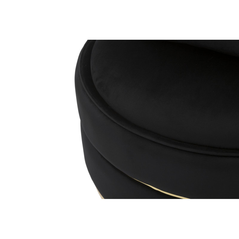 Fauteuil Paris Space Noir/Or – Prestige absolu en noir et or (Ø 84×72 cm)