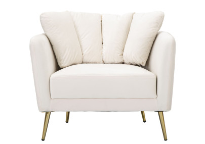 Fauteuil Kiev Crème – Sobriété chic aux lignes élégantes (88×77×74 cm)