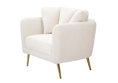 Fauteuil Kiev Crème – Sobriété chic aux lignes élégantes (88×77×74 cm)