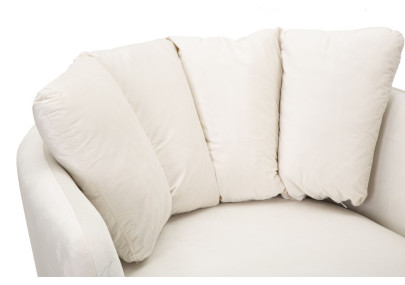 Fauteuil Kiev Crème – Sobriété chic aux lignes élégantes (88×77×74 cm)