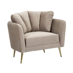 Fauteuil Kiev Gris – Modernité douce au charme neutre (88×77×74 cm)