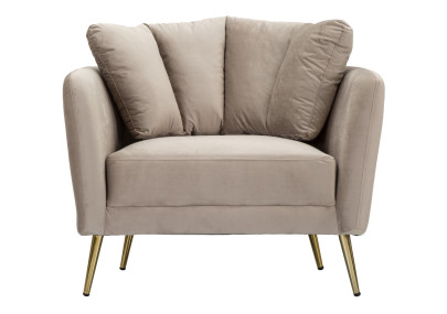 Fauteuil Kiev Gris – Modernité douce au charme neutre (88×77×74 cm)