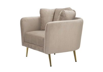 Fauteuil Kiev Gris – Modernité douce au charme neutre (88×77×74 cm)