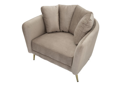 Fauteuil Kiev Gris – Modernité douce au charme neutre (88×77×74 cm)