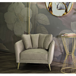 Fauteuil Kiev Gris – Modernité douce au charme neutre (88×77×74 cm)