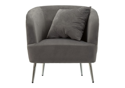 Fauteuil Argenté – Brillance argent pour un style éclatant (73×66×78 cm)