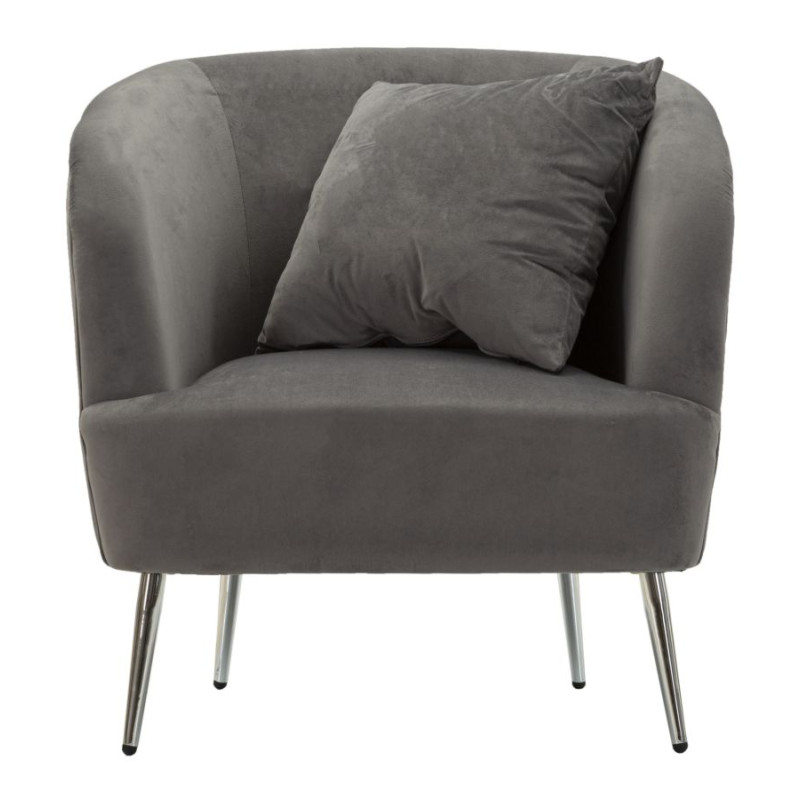 Fauteuil Argenté – Brillance argent pour un style éclatant (73×66×78 cm)