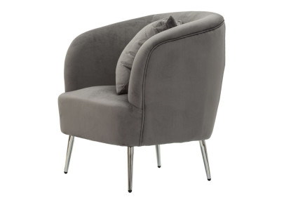 Fauteuil Argenté – Brillance argent pour un style éclatant (73×66×78 cm)