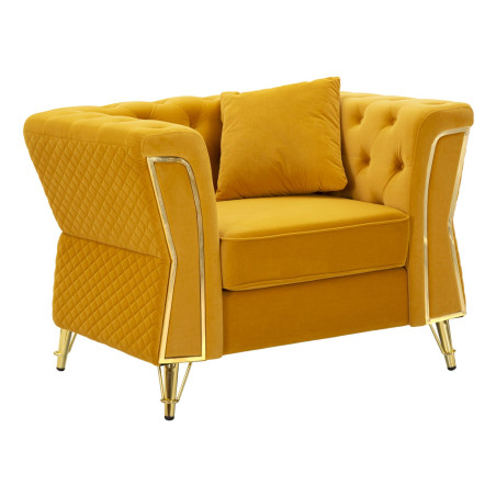 Fauteuil Emy Moutarde – Audace solaire et confort raffiné (104×83×76 cm)