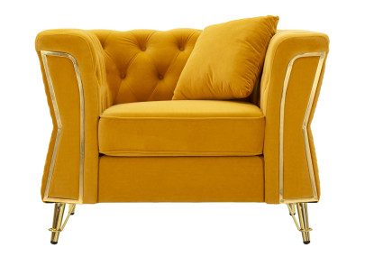 Fauteuil Emy Moutarde – Audace solaire et confort raffiné (104×83×76 cm)