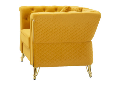 Fauteuil Emy Moutarde – Audace solaire et confort raffiné (104×83×76 cm)