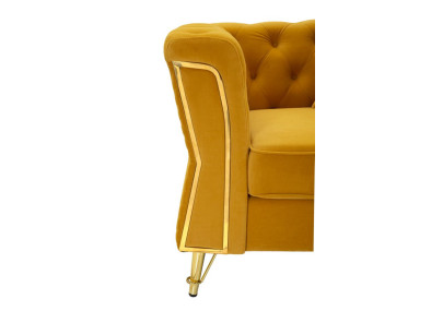 Fauteuil Emy Moutarde – Audace solaire et confort raffiné (104×83×76 cm)