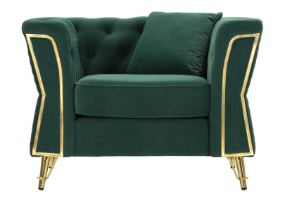 Fauteuil Emy Vert – Élégance naturelle et assise majestueuse (104×83×76 cm)
