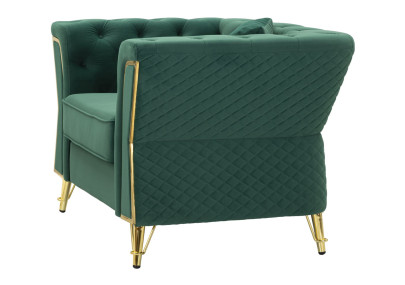 Fauteuil Emy Vert – Élégance naturelle et assise majestueuse (104×83×76 cm)