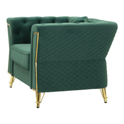 Fauteuil Emy Vert – Élégance naturelle et assise majestueuse (104×83×76 cm)