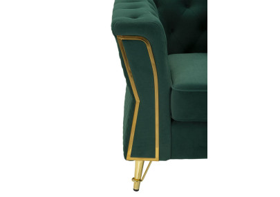 Fauteuil Emy Vert – Élégance naturelle et assise majestueuse (104×83×76 cm)