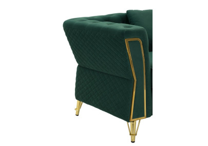 Fauteuil Emy Vert – Élégance naturelle et assise majestueuse (104×83×76 cm)