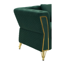Fauteuil Emy Vert – Élégance naturelle et assise majestueuse (104×83×76 cm)