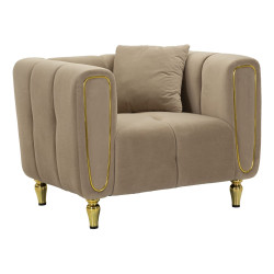 Fauteuil Alma Gris – Sobriété chic et allure moderne (97×81×71 cm)