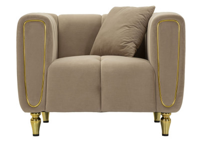 Fauteuil Alma Gris – Sobriété chic et allure moderne (97×81×71 cm)