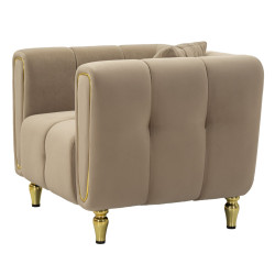 Fauteuil Alma Gris – Sobriété chic et allure moderne (97×81×71 cm)