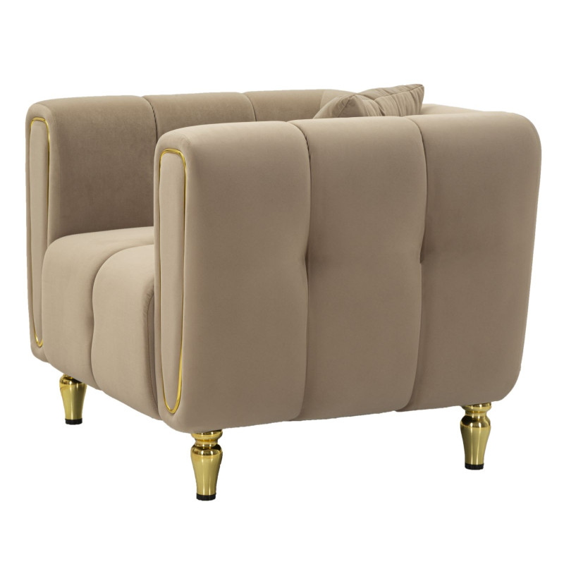 Fauteuil Alma Gris – Sobriété chic et allure moderne (97×81×71 cm)