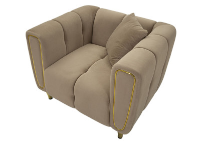 Fauteuil Alma Gris – Sobriété chic et allure moderne (97×81×71 cm)