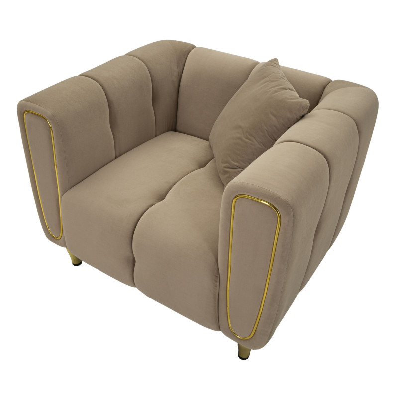 Fauteuil Alma Gris – Sobriété chic et allure moderne (97×81×71 cm)