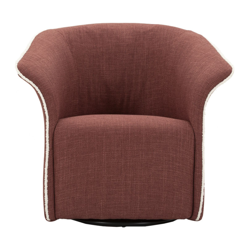 Fauteuil pivotant Siena Bordeaux – Design épuré en rouge profond (83,5×66×80 cm – hauteur assise 42 cm)