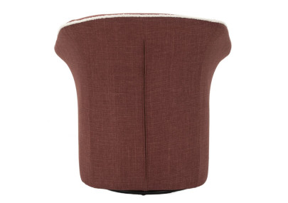 Fauteuil pivotant Siena Bordeaux – Design épuré en rouge profond (83,5×66×80 cm – hauteur assise 42 cm)