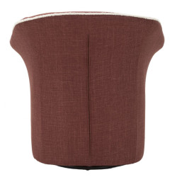 Fauteuil pivotant Siena Bordeaux – Design épuré en rouge profond (83,5×66×80 cm – hauteur assise 42 cm)