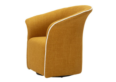 Fauteuil pivotant Siena Senape – Éclat contemporain en jaune moutarde (83,5×66×80 cm – hauteur assise 42 cm)