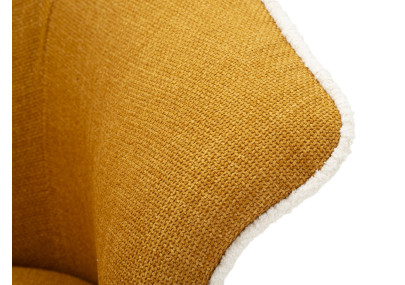 Fauteuil pivotant Siena Senape – Éclat contemporain en jaune moutarde (83,5×66×80 cm – hauteur assise 42 cm)